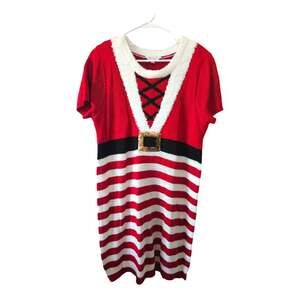 NWOT No Boundaries Santa Ugly Christmas Sweater Dress XXL 2X Holiday